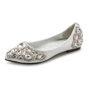 silver sequin shoes flats