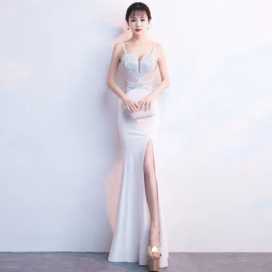 sexy white formal dress