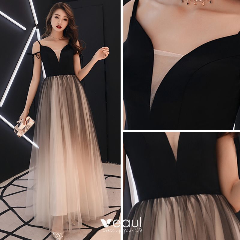 Long Ruffle Backless Formal Dresses