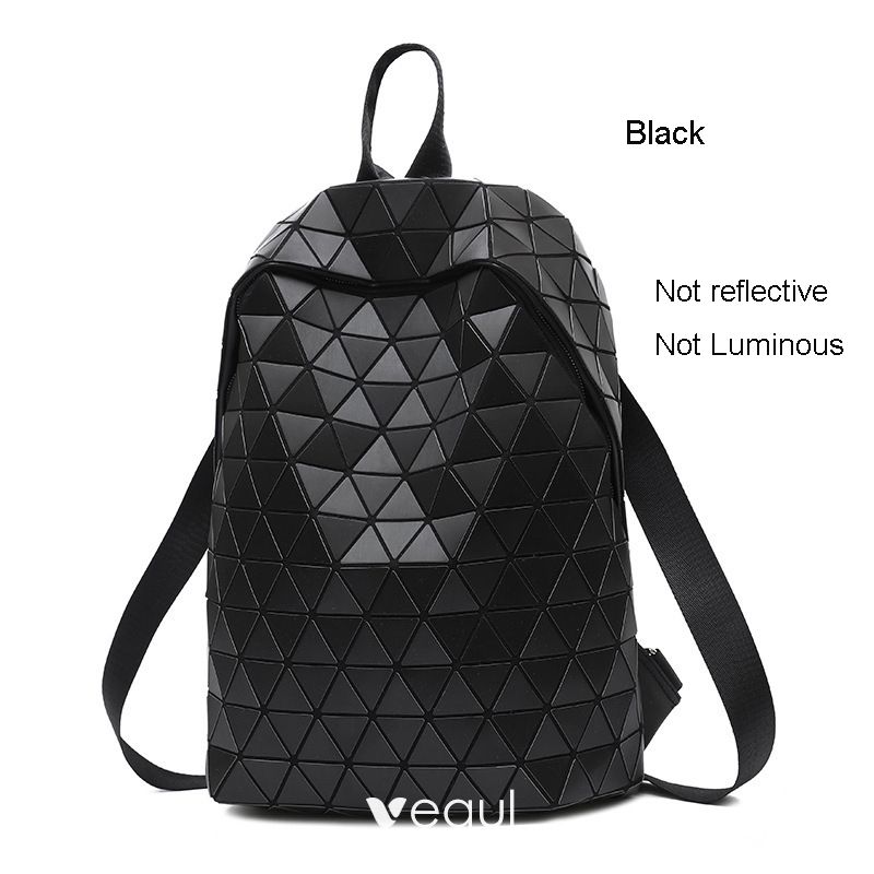 Vintage Geometric Backpack, Retro Pu Crossbody Bag, Women's