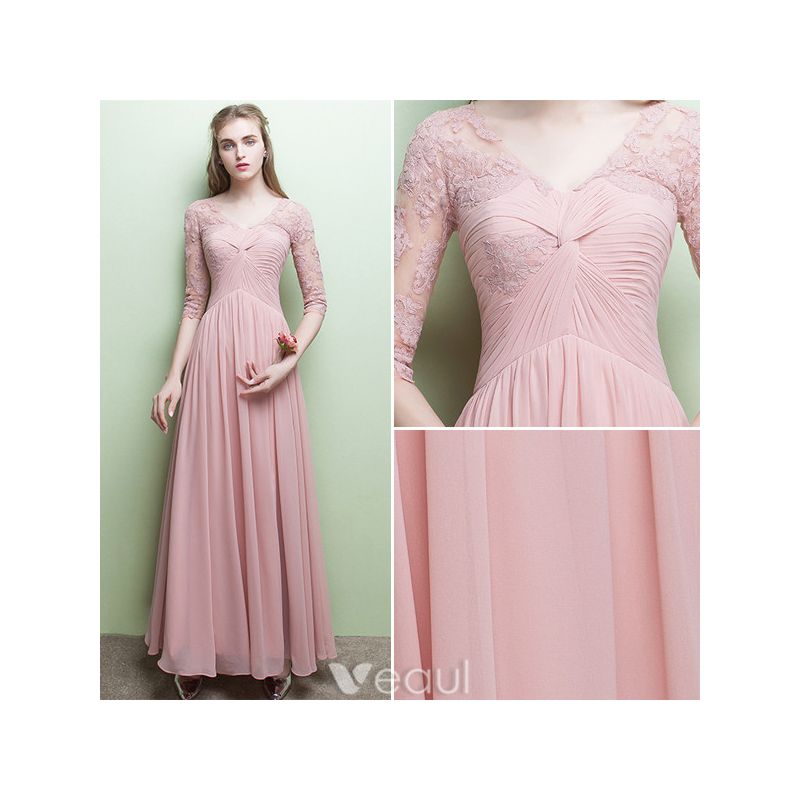 chiffon dresses with sleeves