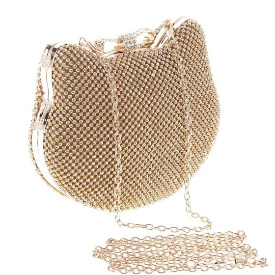 gold rhinestone purse