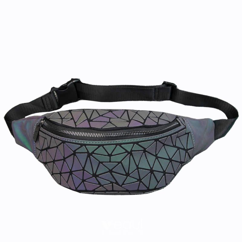 Geometric Bum Bag Waist Bag Holographic Fanny Pack Reflective