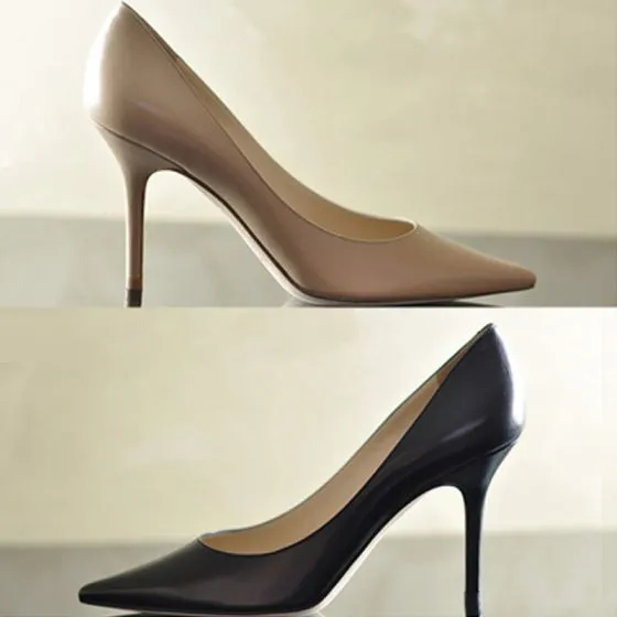 casual brown heels