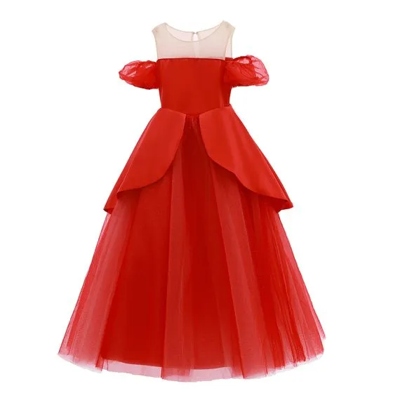 Bling Bling Red See-through Flower Girl Dresses 2019 A-Line / Princess ...