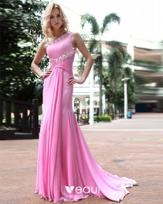 draped evening dress