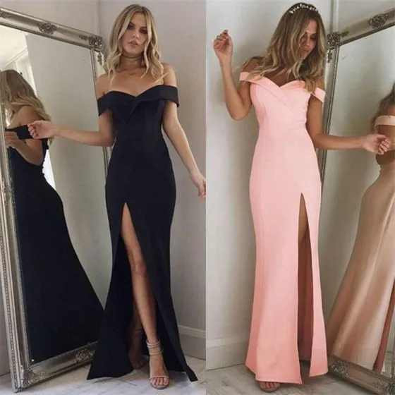 sexy pink maxi dress