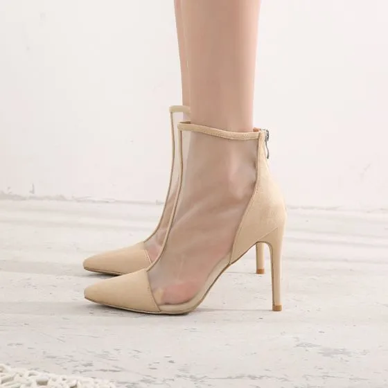 beige stiletto heels