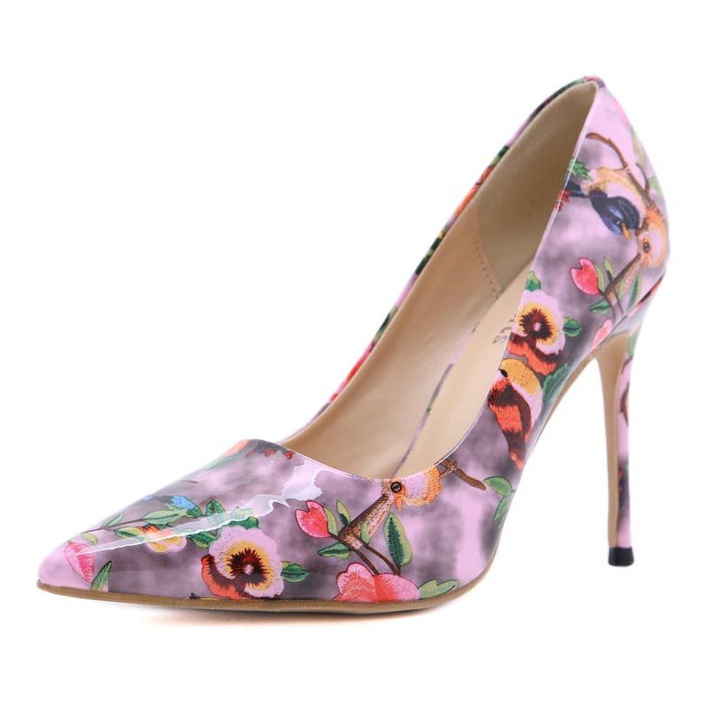 Multi-Colors Floral Outdoor / Garden Pumps 2020 11 cm Stiletto Heels ...