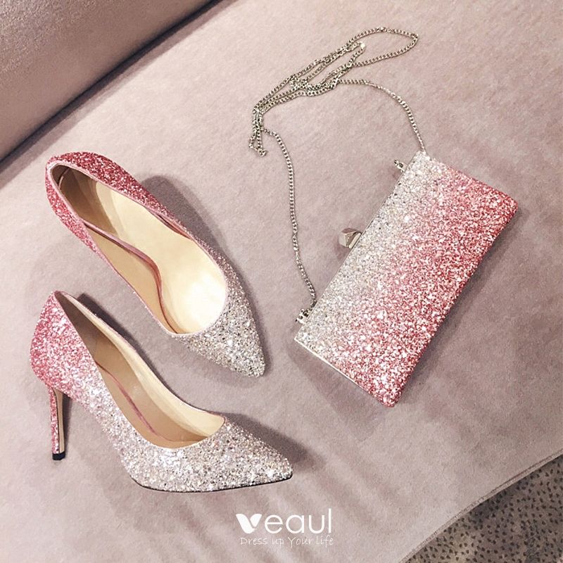 Amazon.com: QXue Bridal Shoes Women Glitter Rhinestone Pumps Buckle  Slingback with Stiletto High Heel Wedding Party Dress Shoes,Champagne,2 UK  : Clothing, Shoes & Jewelry