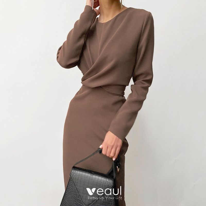 WOMEN FASHION Dresses Beige/Brown L discount 83% SUPERSTITION casual dress 