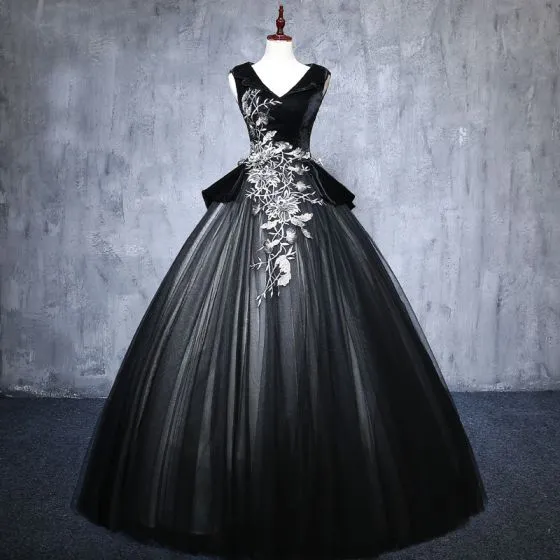 dark ball gowns