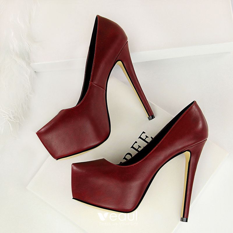 burgundy party shoes