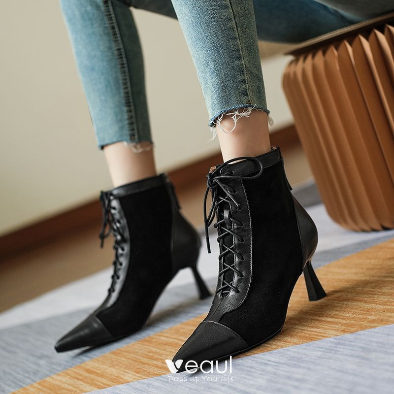 Details about   New Fashion Women Pointy Toe High Heel Casual Winter Warm Ankle Boots 44/50 D 