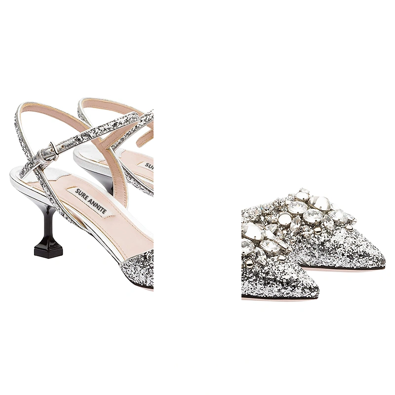 silver rhinestone heels for wedding