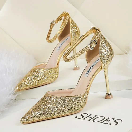 rose gold party heels
