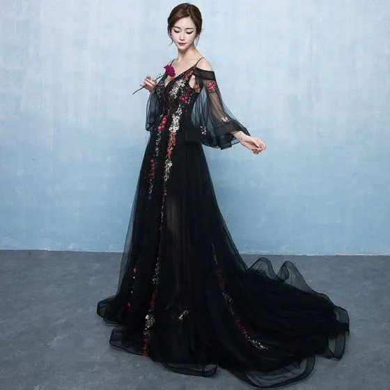 black princess prom dress