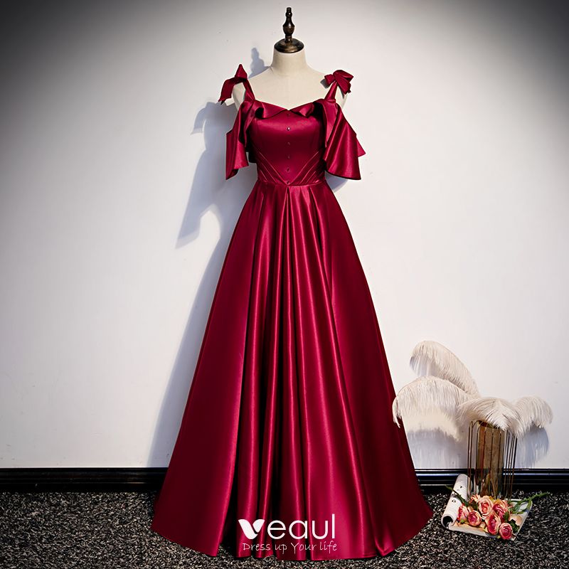 maroon gown for engagement