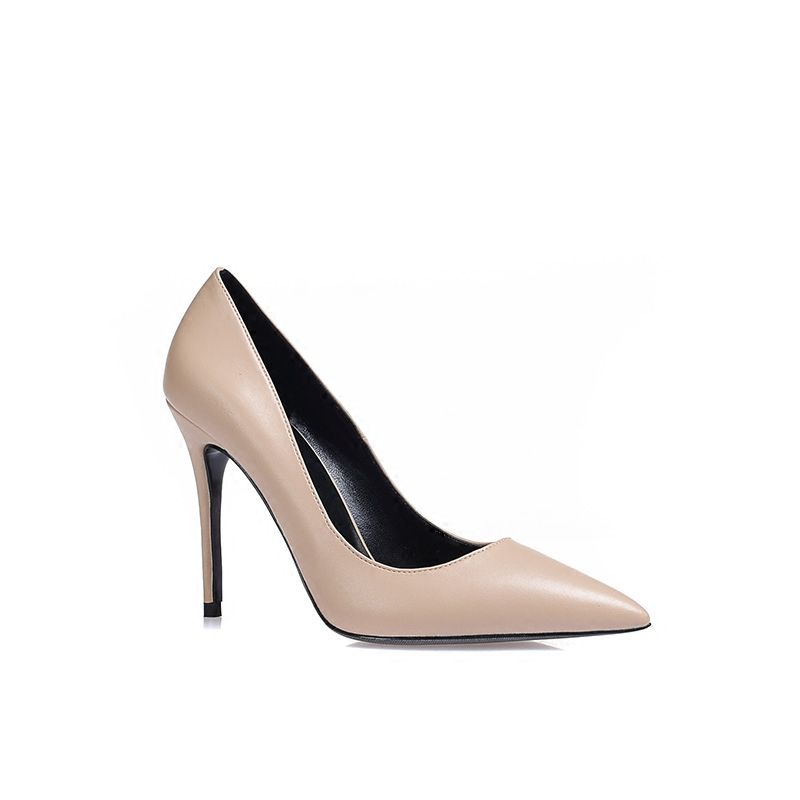 Modest / Simple White Office Pumps 2019 10 cm Stiletto Heels Pointed ...