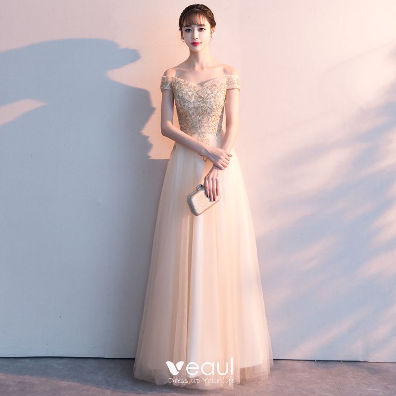 cheap gold evening dresses