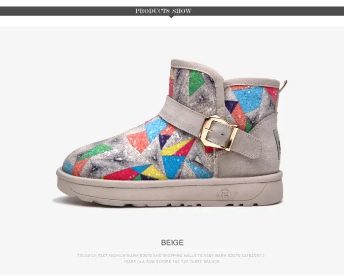 beige snow boots womens