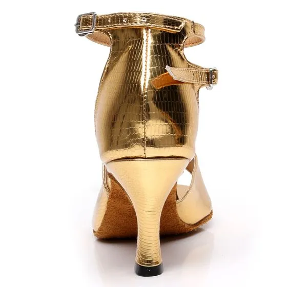 rose gold latin dance shoes