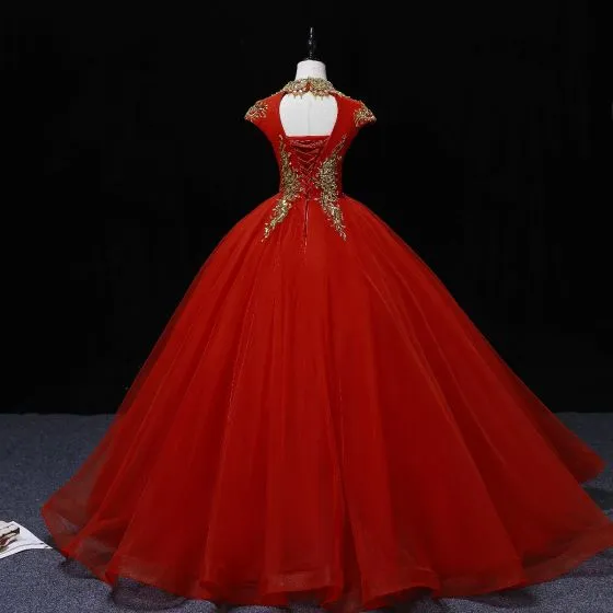 Amazon.com: Puffy Tulle Prom Dresses for Women Ball Gown One Shoulder Red  Formal Evening Gowns with Slit Size 0 : Clothing, Shoes & Jewelry