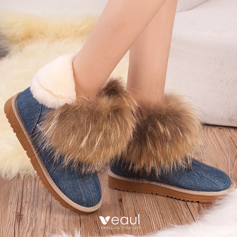 denim winter boots