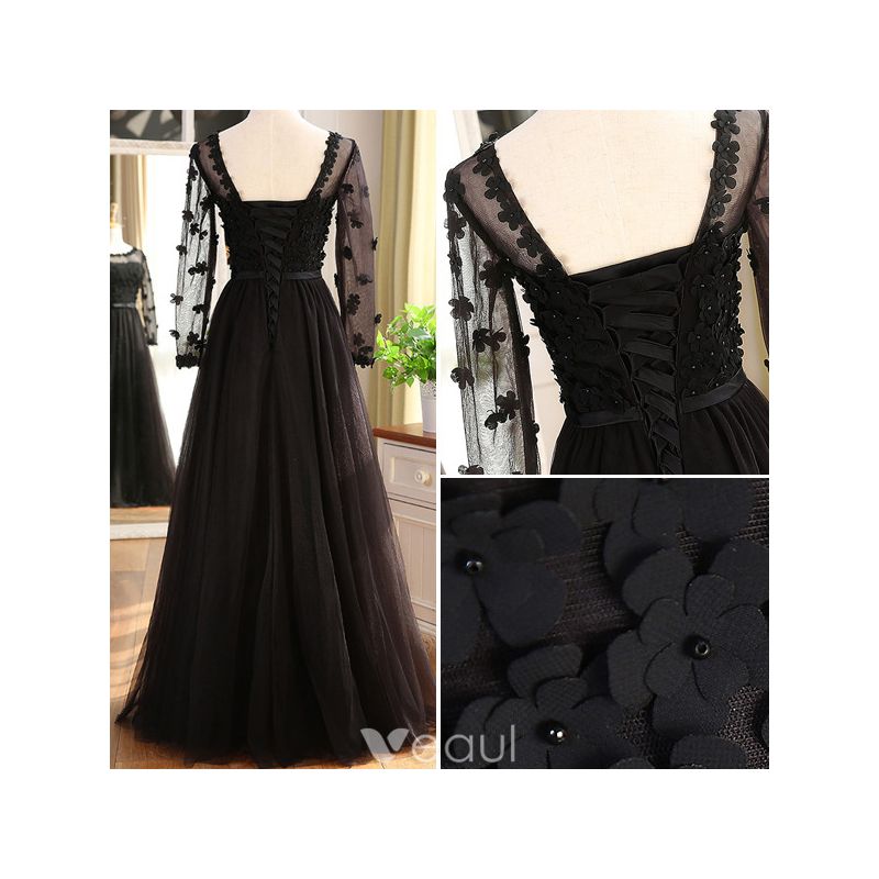 Beautiful Evening Dresses 2016 A-line Scoop Neck Applique Petals Beaded ...