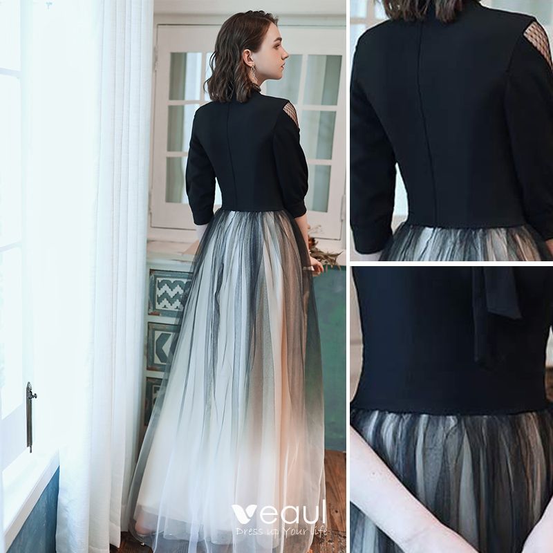black colour evening gown