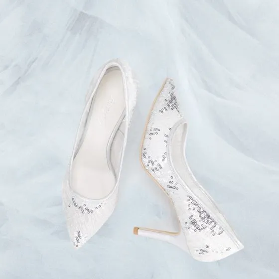 beautiful silver heels