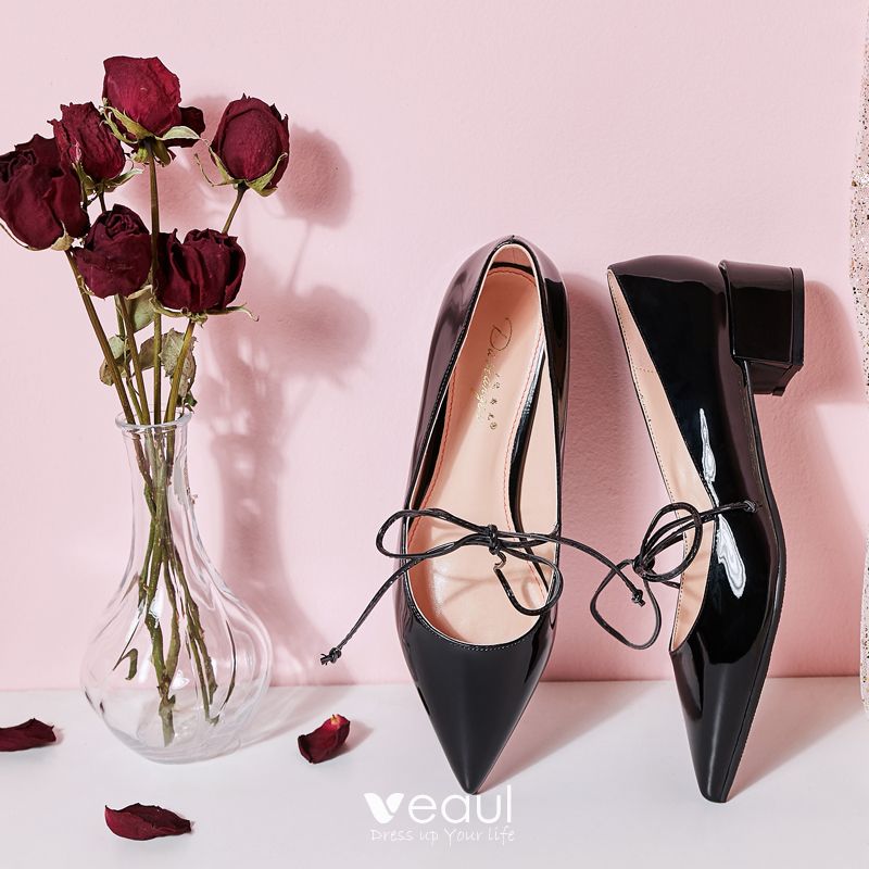 patent leather pumps low heel