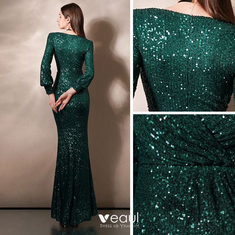 long sleeve sparkly homecoming dress