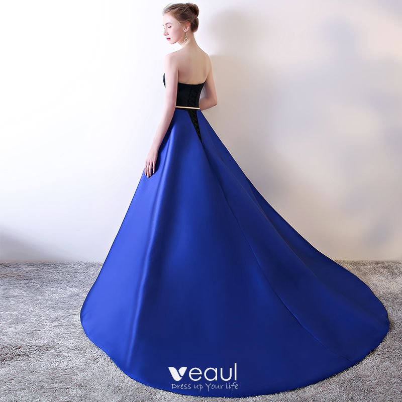 Modest / Simple Royal Blue Evening Dresses 2018 A-Line / Princess ...