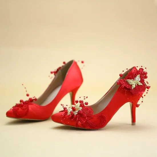 Affordable Red Wedding Shoes 2019 