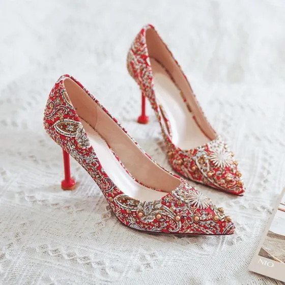 fancy red high heels
