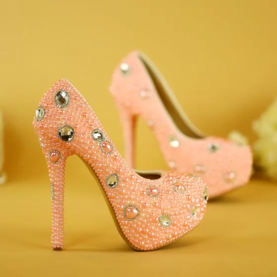 pink pearl heels