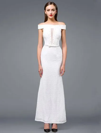 Off White Evening Dress