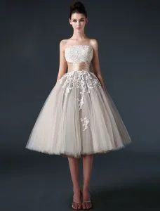 Cheap short, mini & tea length wedding dresses | Veaul