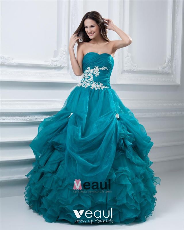 Ball Gown Organza Satin Ruffle Sweetheart Floor Length Quinceanera Prom Dresses Ball Gown Organza Satin Ruffle Sweetheart Floor Length Quinceanera Prom Dresses