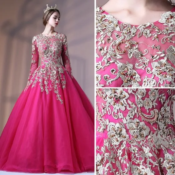 fuchsia formal gowns