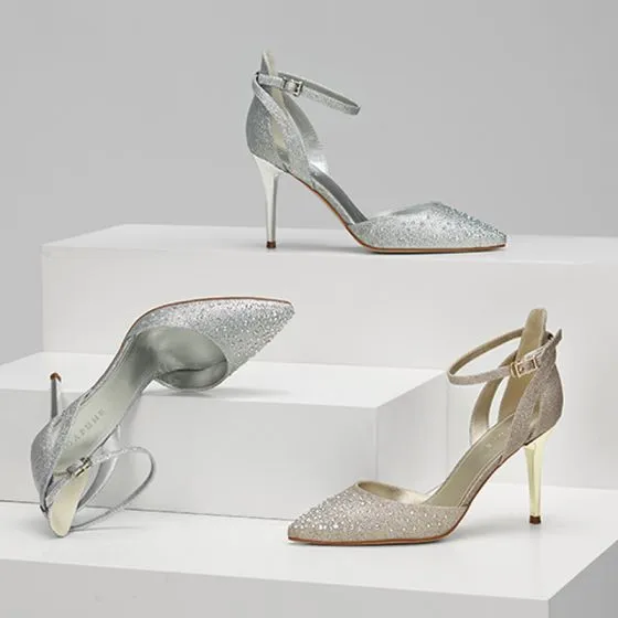 unique silver shoes