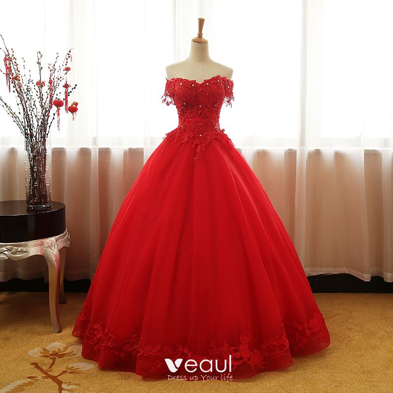 Red Ball Gown Prom Dress