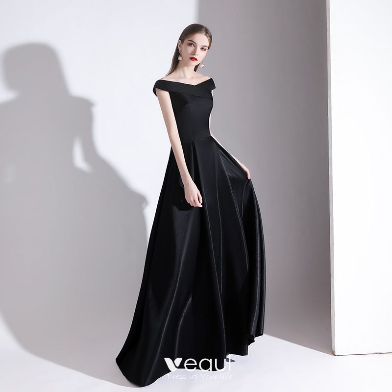black colour evening gown