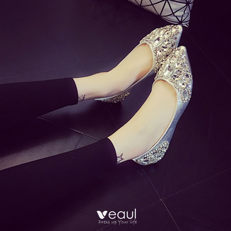 sparkly bridal flats