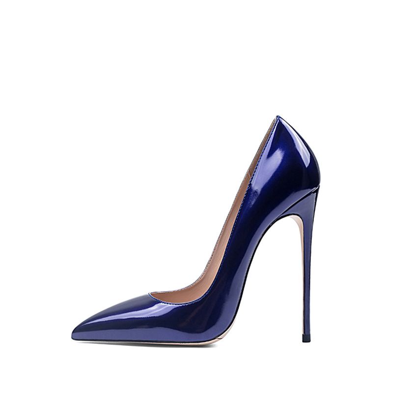 Chic / Beautiful Royal Blue Evening Party Pumps 2020 Patent Leather 12 ...