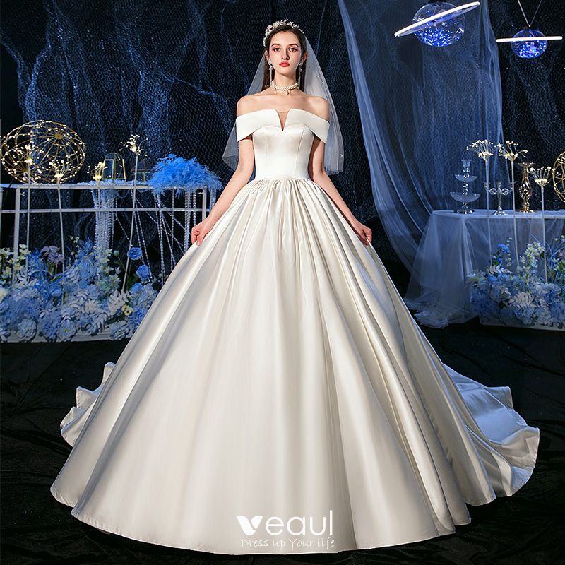 Ball Gown Satin Wedding Dress Ubicaciondepersonascdmxgobmx 9220