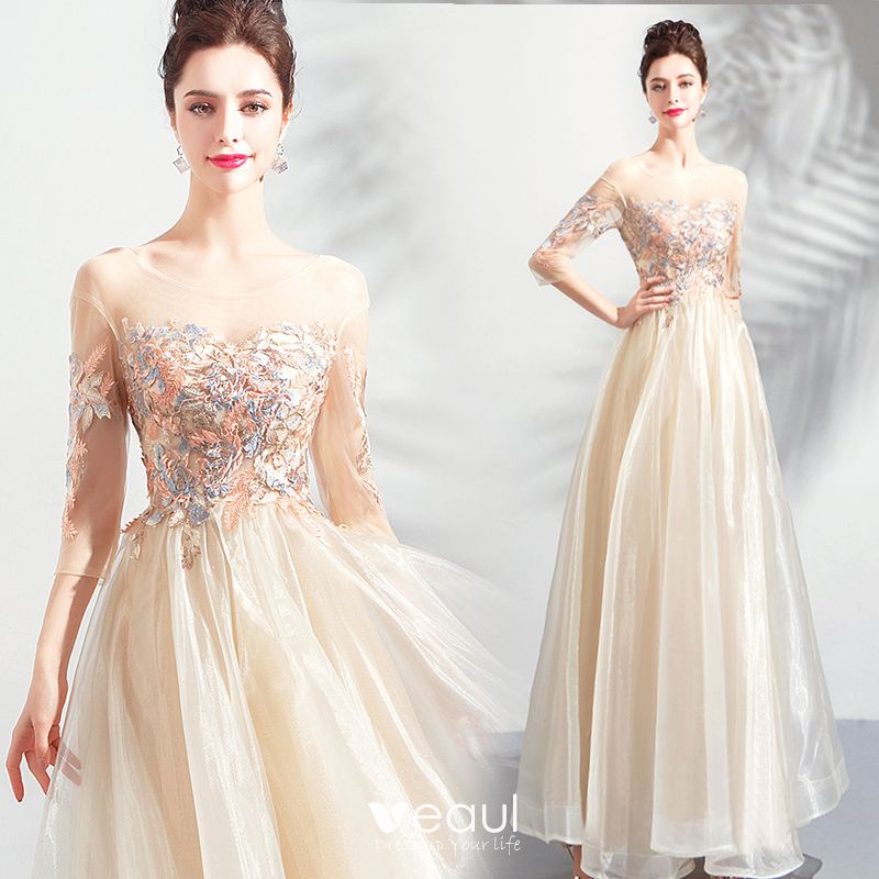 champagne elegant dresses