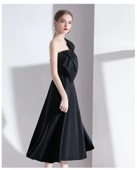 Modern / Fashion Black Homecoming Graduation Dresses 2020 A-Line ...