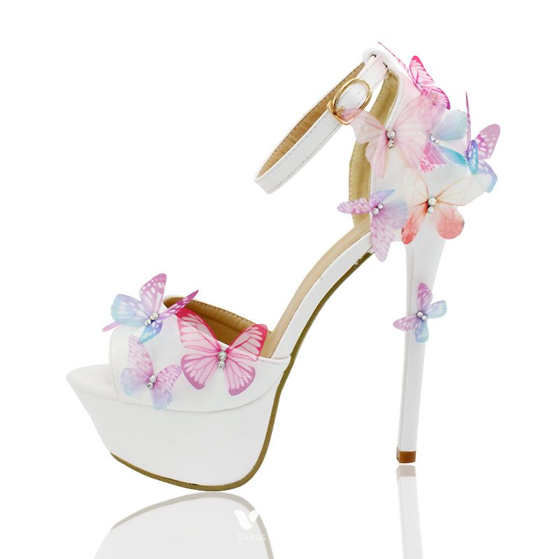 butterfly heels lace up
